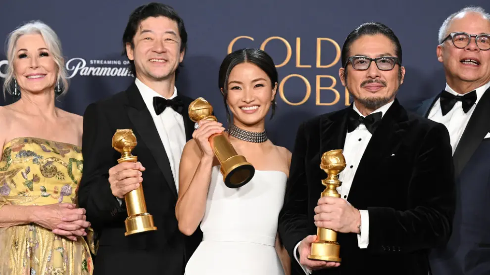 Reparto "Shōgun" gala globo de oro 2025